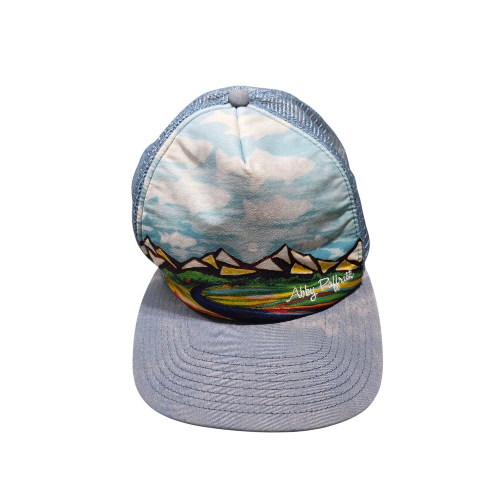 Abby Paffrath Art By Hat Mesh Trucker Mountains‎ River Clouds Landscape